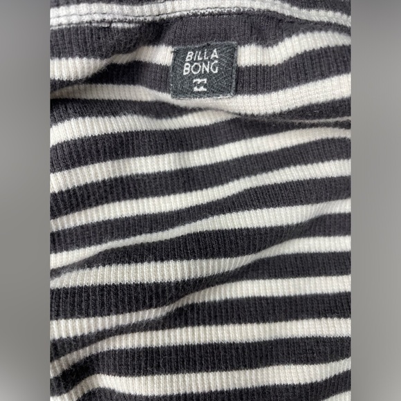 Billabong Black & White Striped High Neck Tank Top Size M - Picture 5 of 6